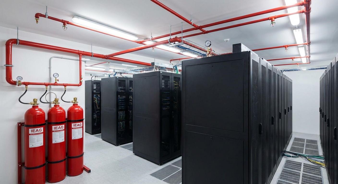 Système d'extinction automatique à gaz IEAG en salle serveur
