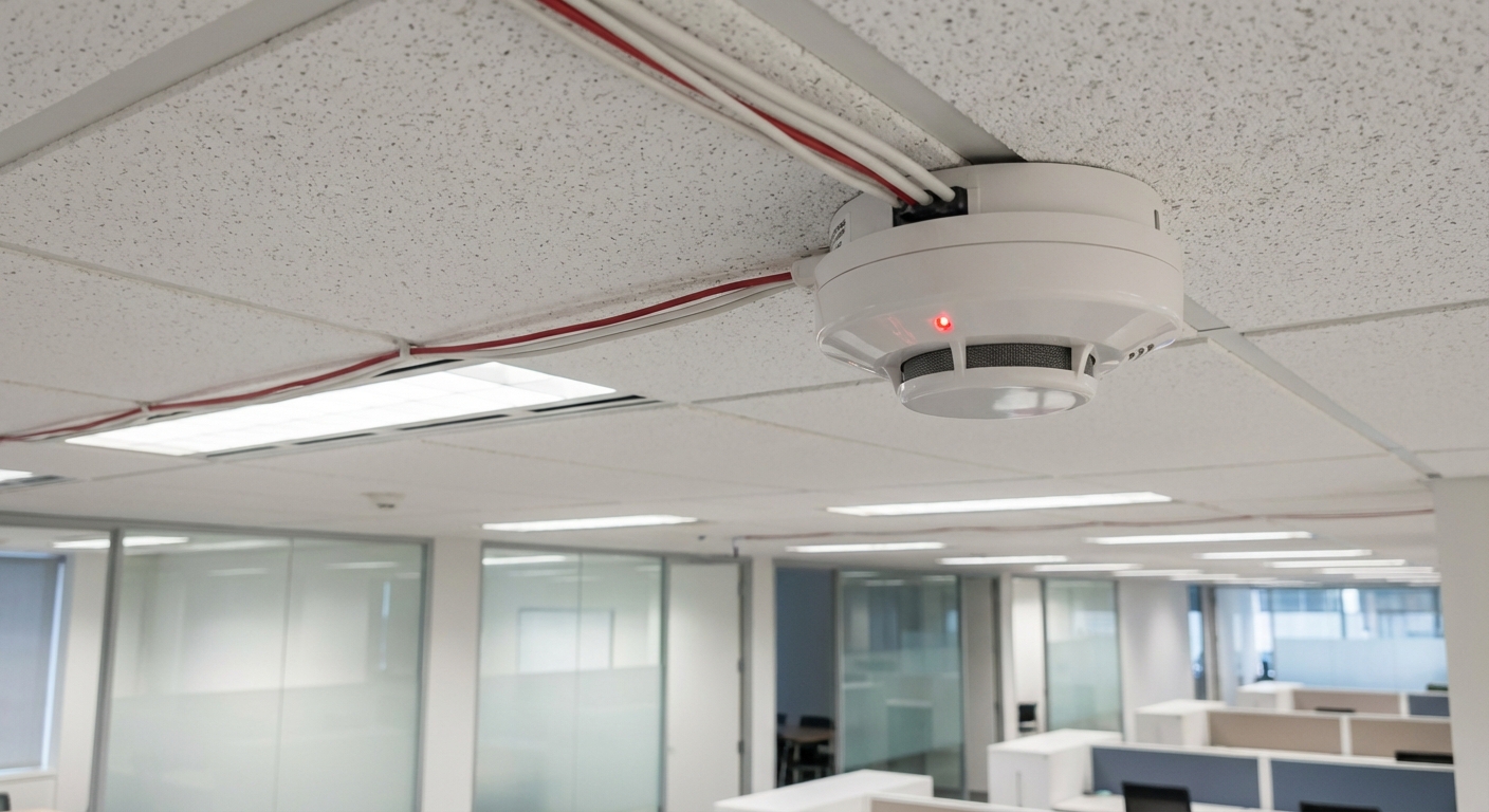 SSI Incendie : Comprendre le fonctionnement et les obligations 2 Sécurité et Sérénité Assurée Alise SSI Detecteur de fumee optique installe au plafond