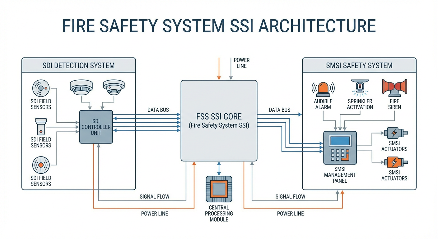Schema architecture SSI montrant les composants SDI et SMSI et leur interaction