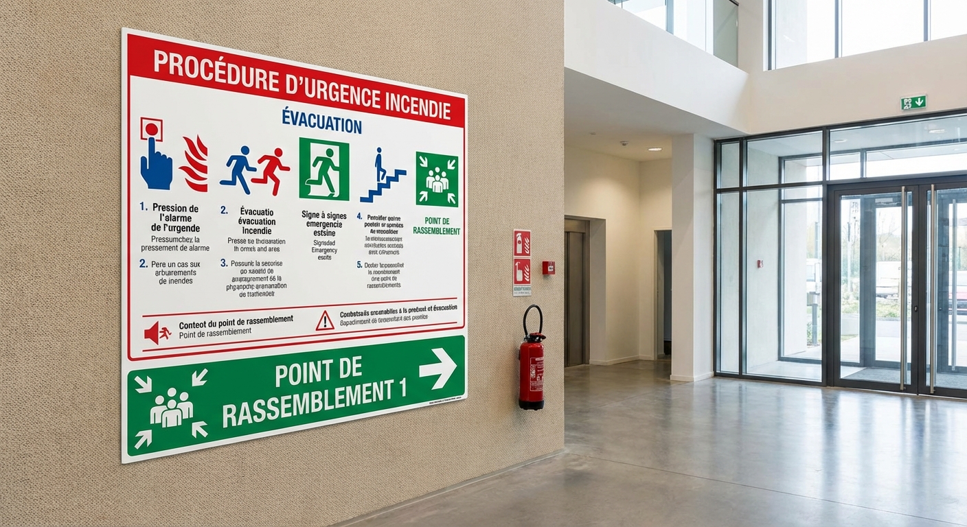 Consignes de conduite à tenir en cas d'incendie en ERP