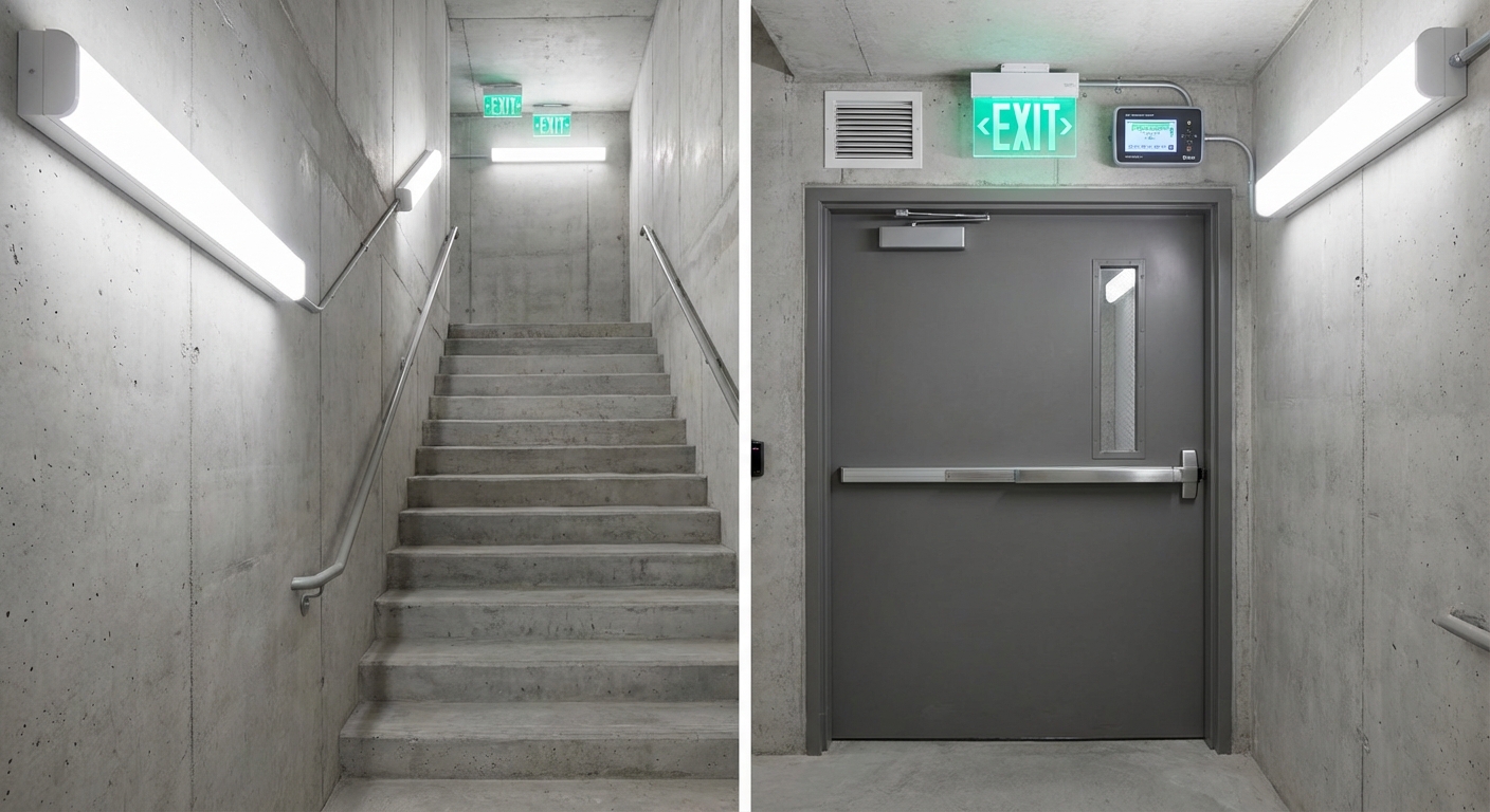 Installation SSI en immeuble de grande hauteur (IGH) : spécificités 4 Alise SSI – Sécurité et Sérénité Assurée Alise Cage d’escalier en surpression dans un immeuble de grande hauteur