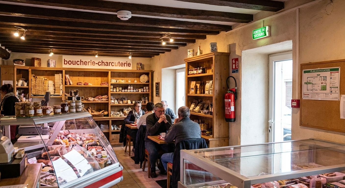 ERP 5eme categorie avec equipements securite incendie