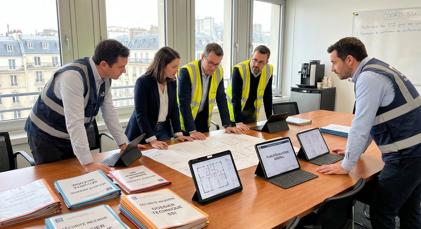 Reunion coordination SSI avec plans securite