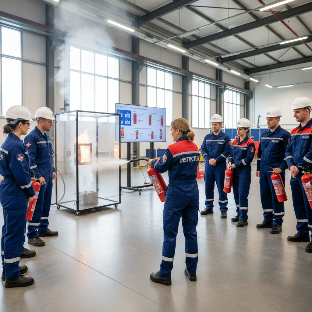 Formation SSIAP 1 : programme, prérequis et débouchés 1 Alise SSI – Sécurité et Sérénité Assurée Alise Instructeur de sécurité incendie montrant la manipulation d'un extincteur lors d'une formation SSIAP 1