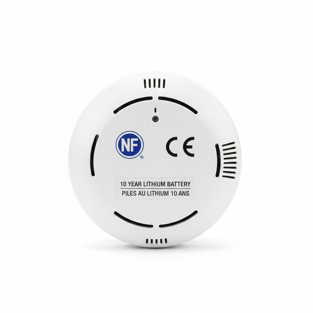 Détecteur autonome avertisseur de fumée (DAAF) : obligations 2026 2 Alise SSI – Sécurité et Sérénité Assurée Alise DAAF certifié NF avec marquage CE et pile lithium 10 ans